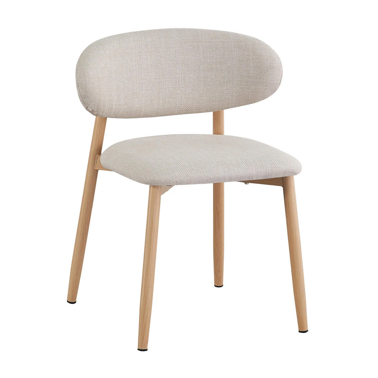 Audrey Curved Bar Stool & Dining Chair Set of 4 in Beige - Image 9