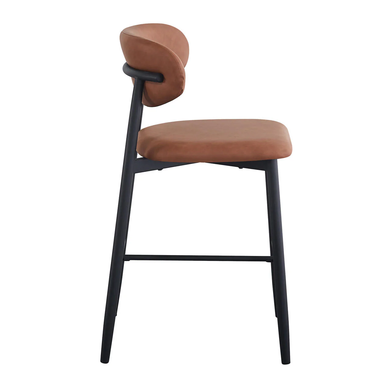 Audrey Curved Bar Stool & Dining Chair Set of 4 in Tan - Image 7