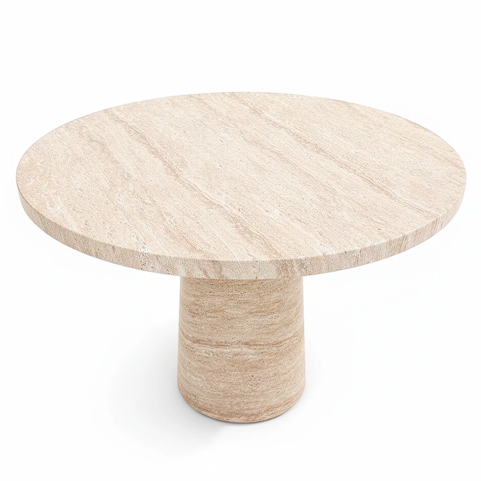 Avlon Round Concrete Dining Table in Travertine - Image 7