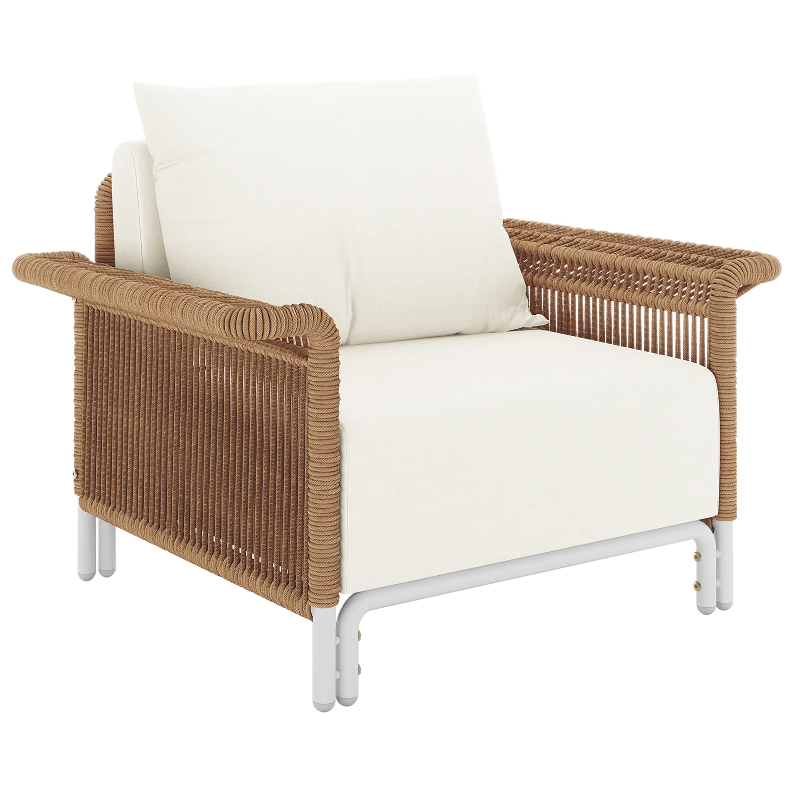 Avon 4 Seater Premium Rattan Outdoor Sofa Set in Cream White - Image 13