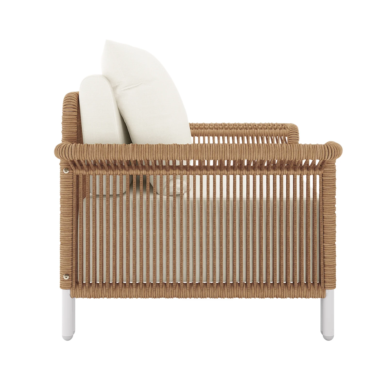 Avon 4 Seater Premium Rattan Outdoor Sofa Set in Cream White - Image 15