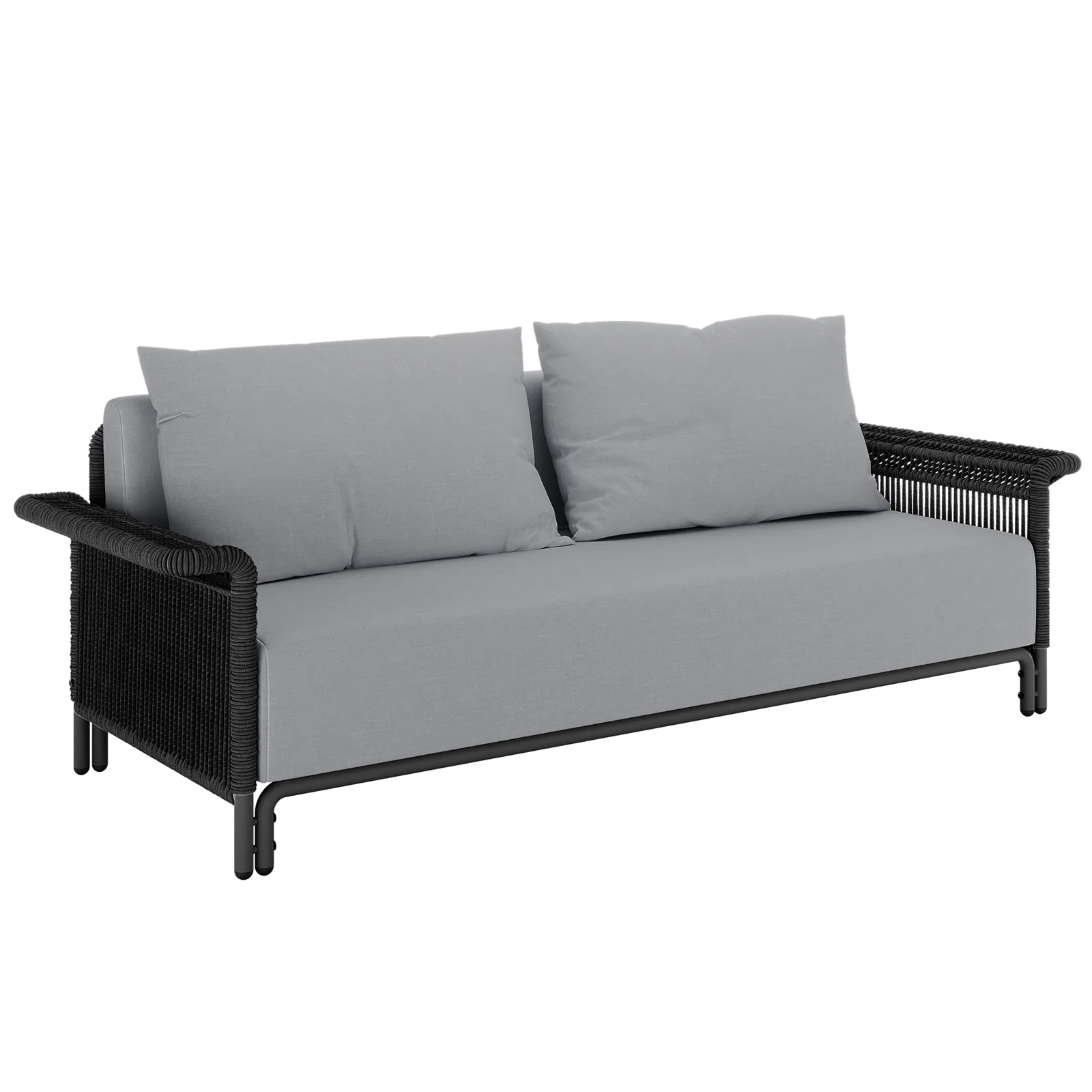 Avon 4 Seater Premium Rattan Outdoor Sofa Set in Grey - Image 4