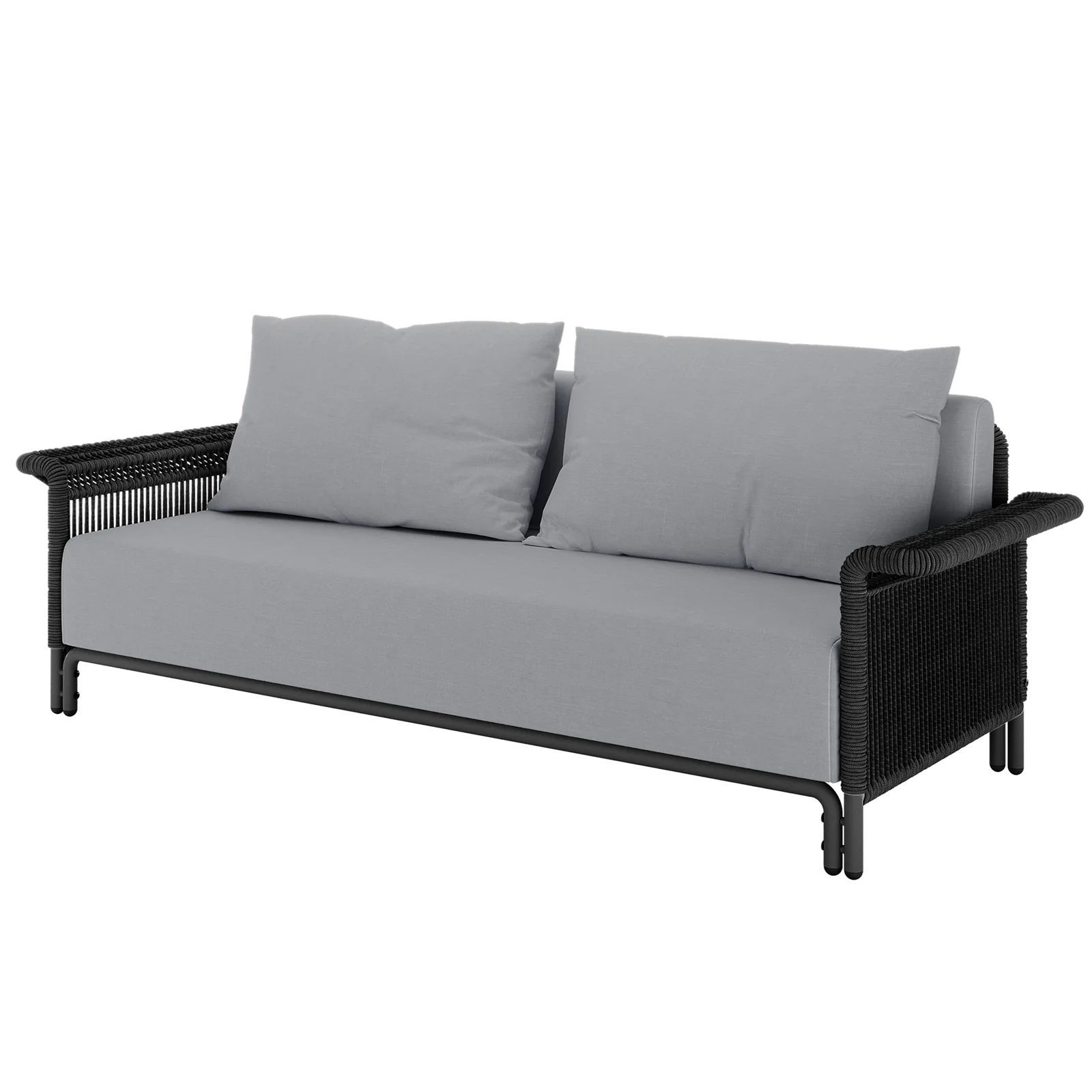 Avon 4 Seater Premium Rattan Outdoor Sofa Set in Grey - Image 5