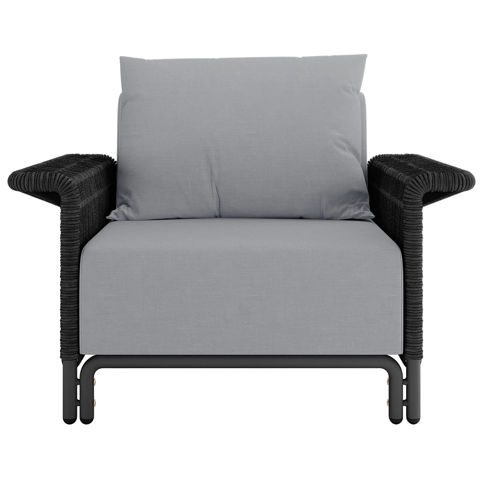 Avon 4 Seater Premium Rattan Outdoor Sofa Set in Grey - Image 6
