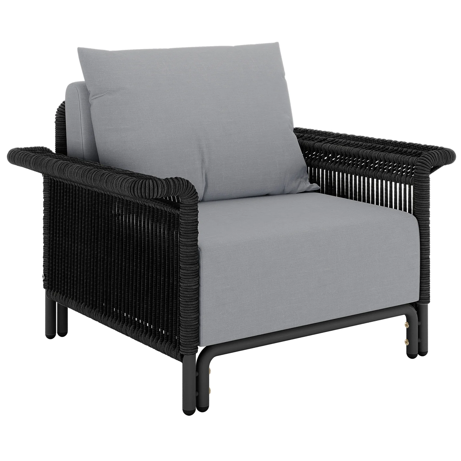 Avon 4 Seater Premium Rattan Outdoor Sofa Set in Grey - Image 7