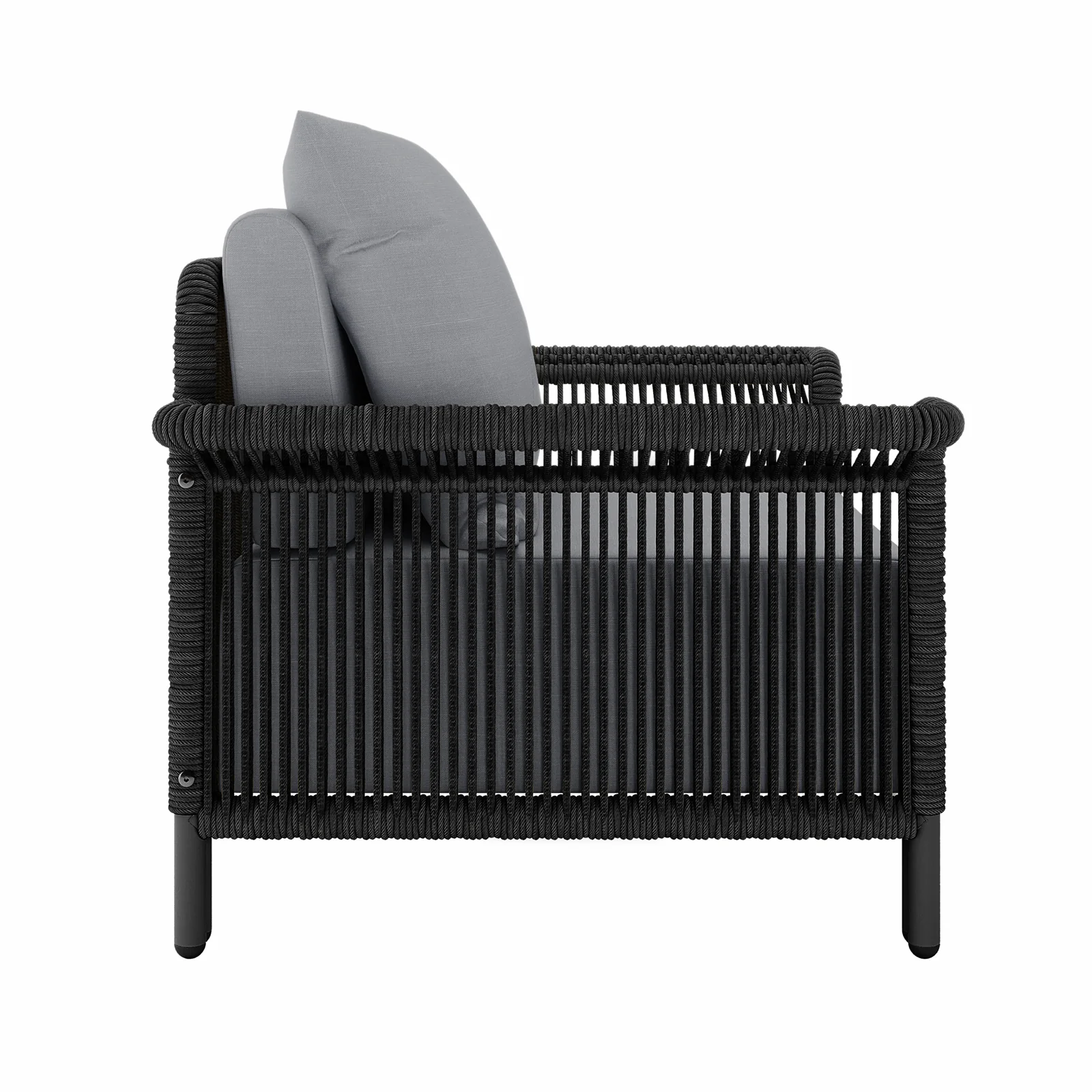 Avon 4 Seater Premium Rattan Outdoor Sofa Set in Grey - Image 9