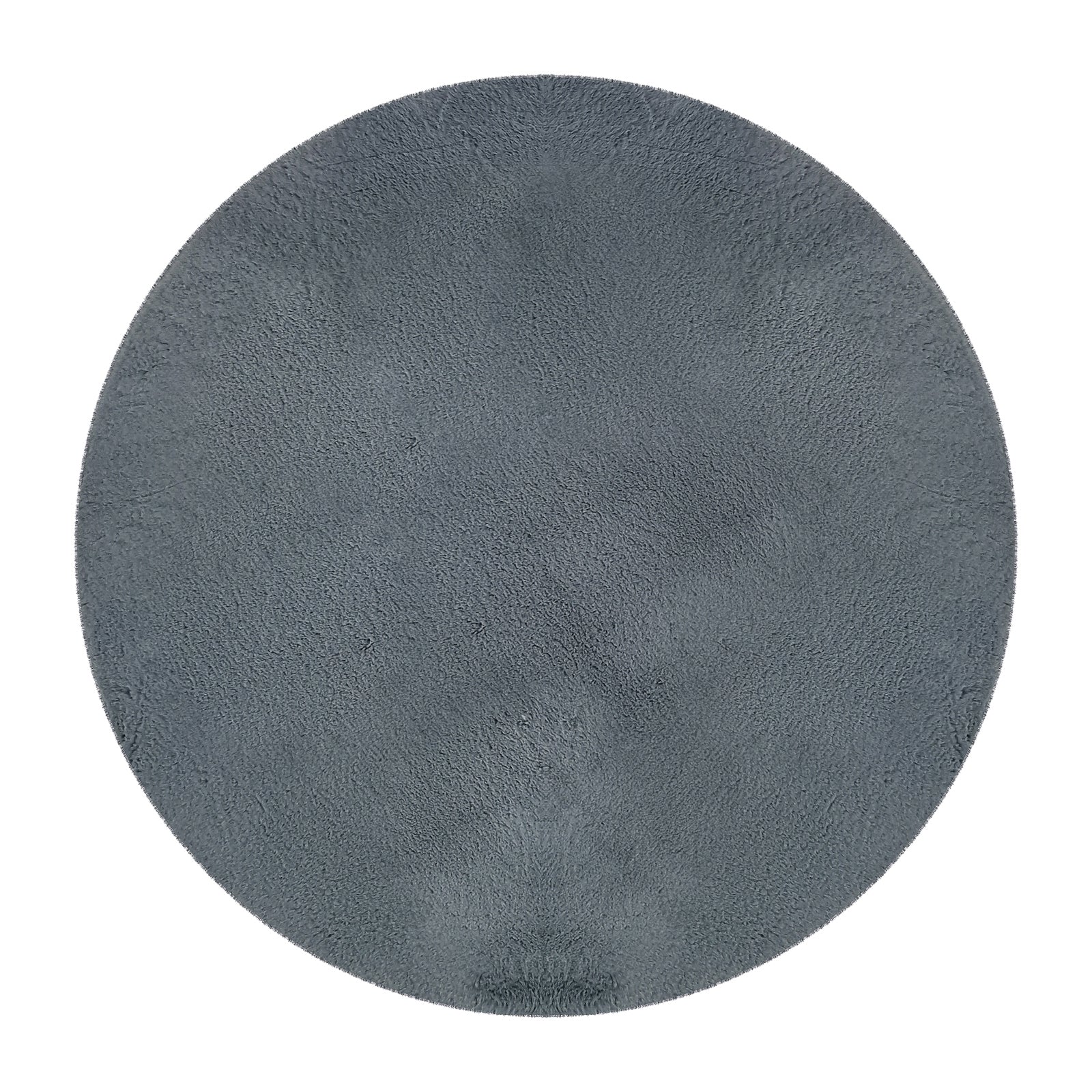 Azaliya 160x160cm Faux Rabbit Fur Floor Rug in Dark Grey