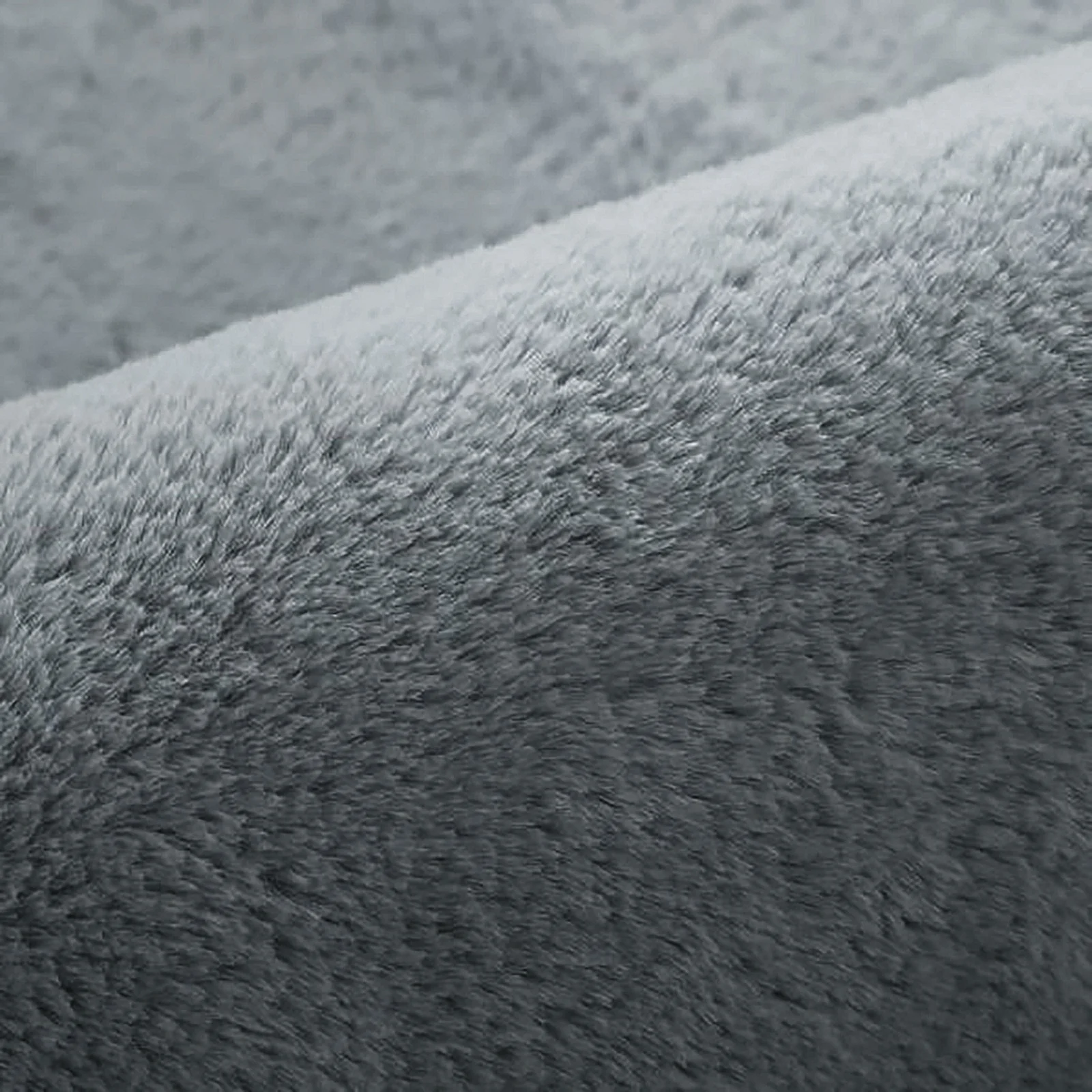 Azaliya 160x160cm Faux Rabbit Fur Floor Rug in Dark Grey - Image 4