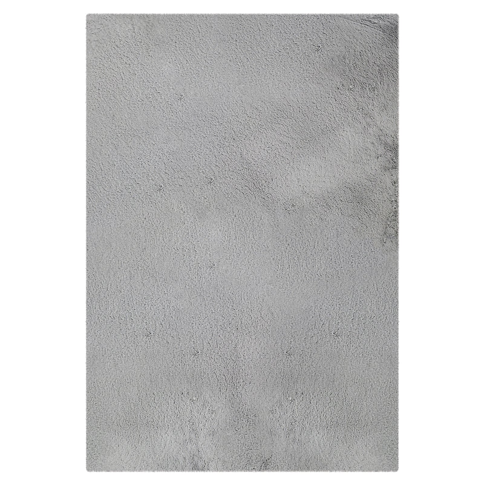 Azaliya 160x230cm Faux Rabbit Fur Floor Rug in Silver