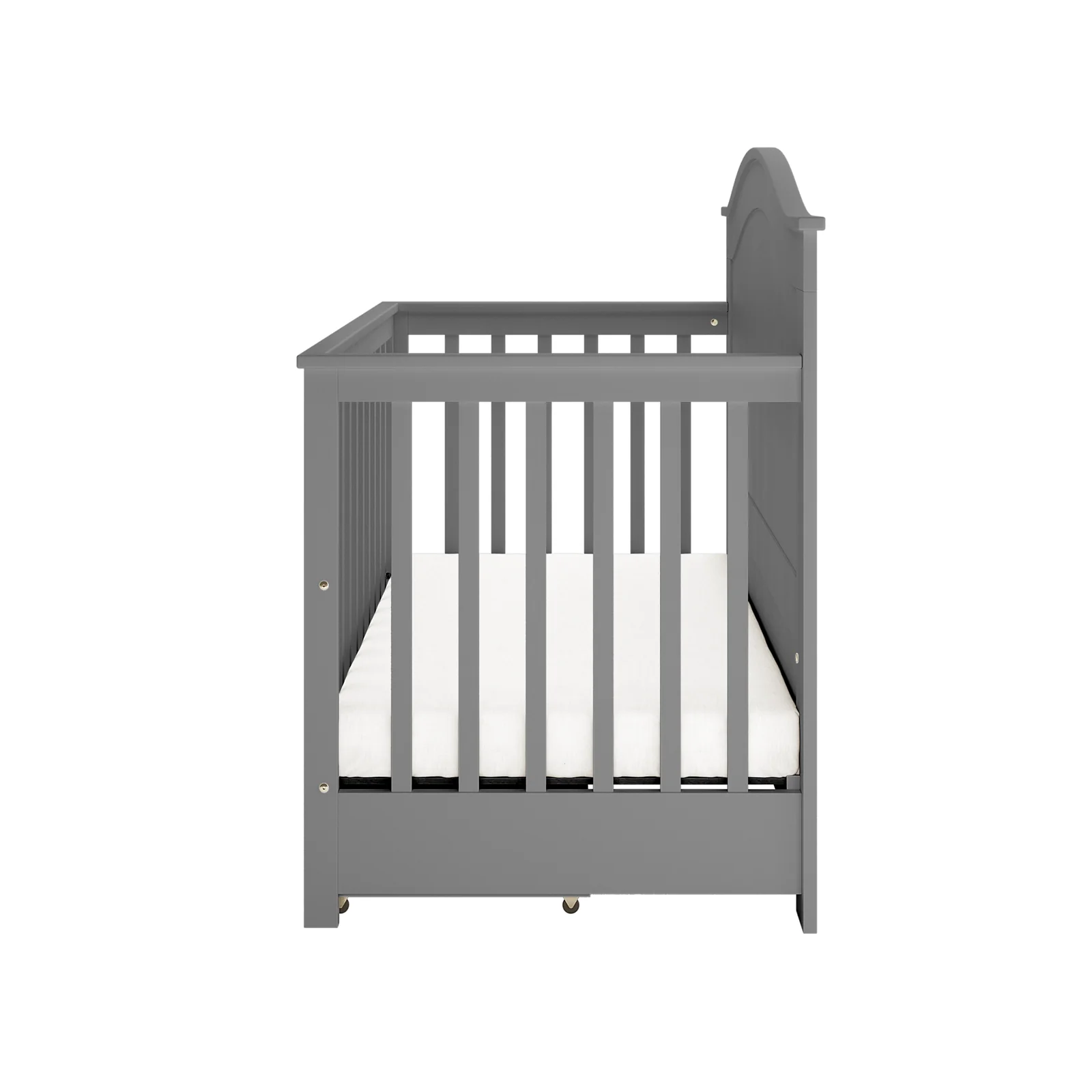 Azeem & Giro Solid Pine Convertible Cot Set in Grey - Image 13