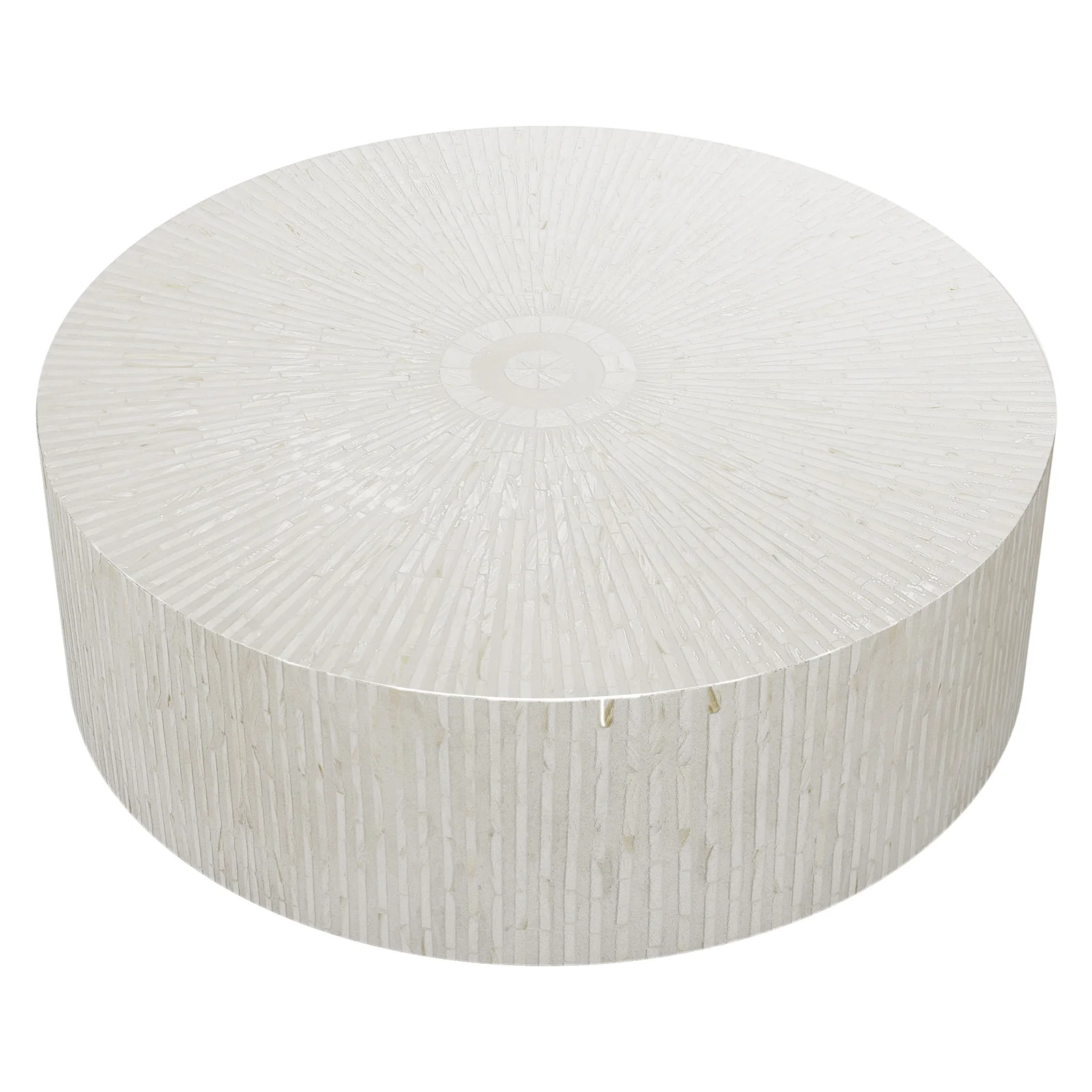 Baltoy 100cm Mother of Pearl Inlay Coffee Table in Sand - Image 5