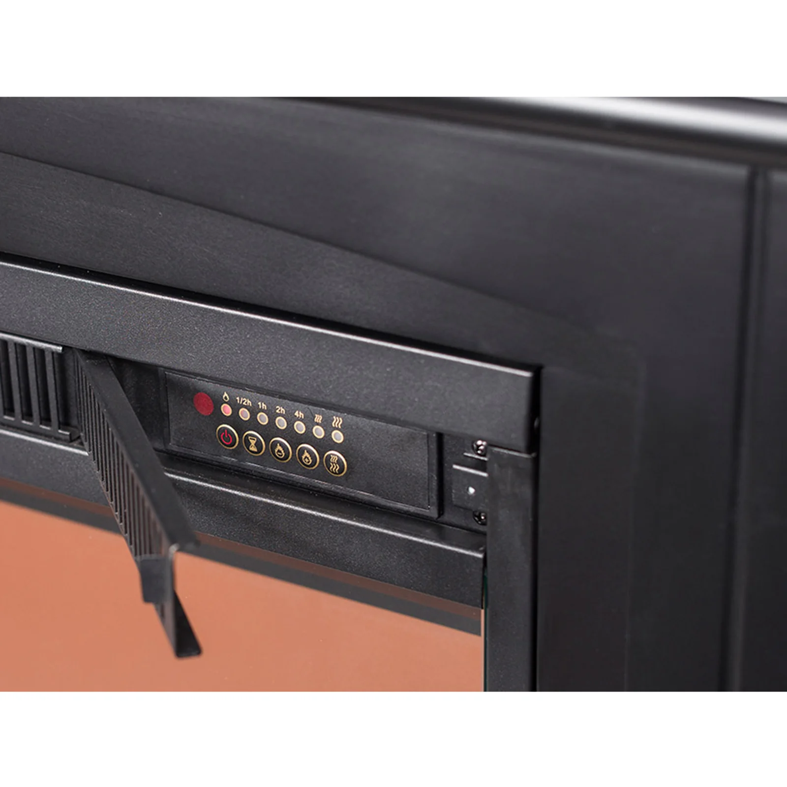 Banhi 1500W Electric Fireplace Heater with Mantel in Black - Image 11