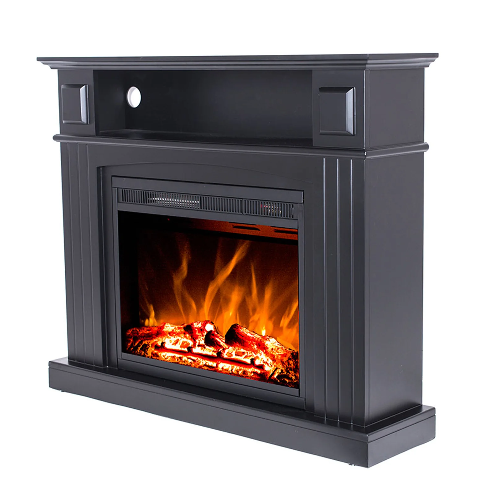 Banhi 1500W Electric Fireplace Heater with Mantel in Black - Image 5