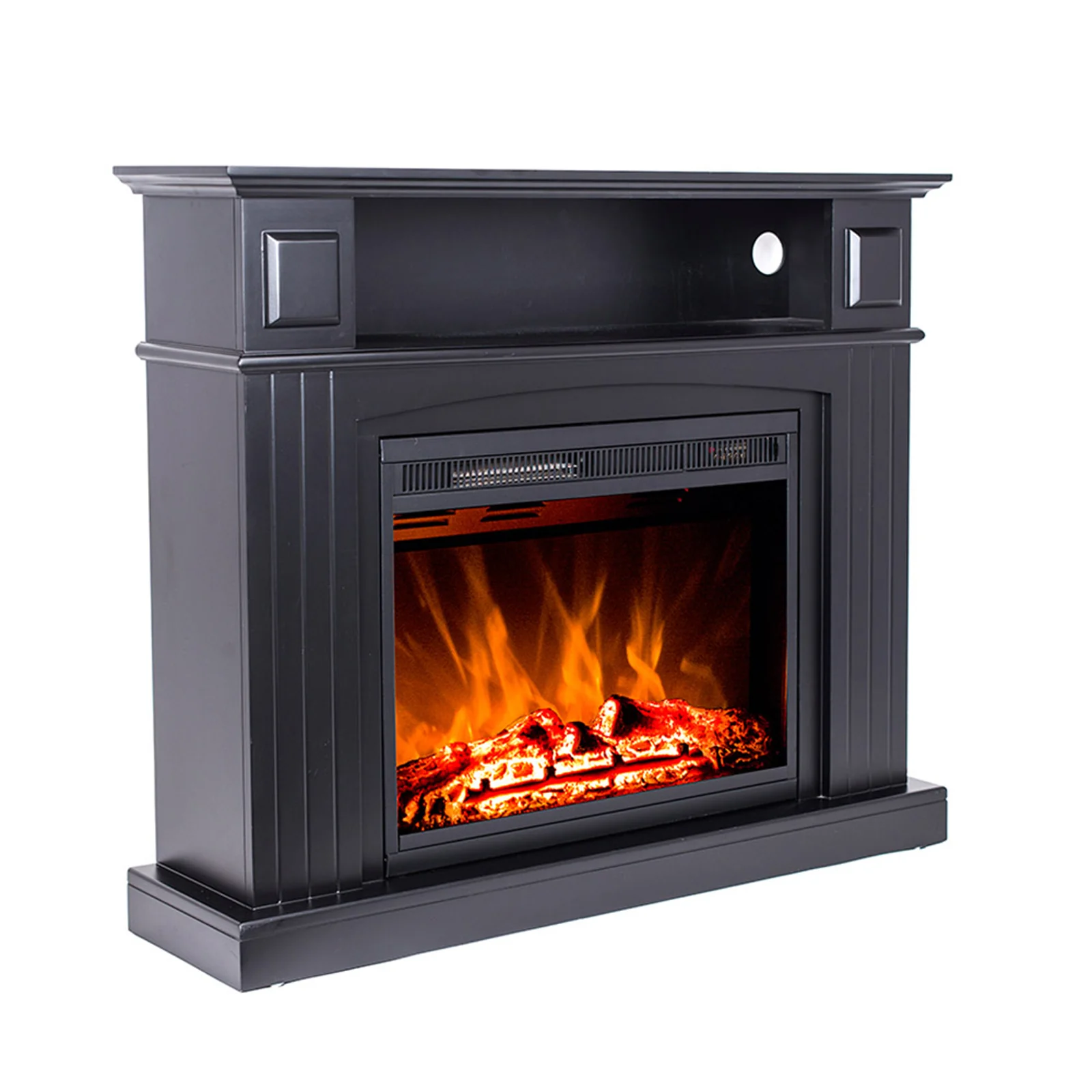 Banhi 1500W Electric Fireplace Heater with Mantel in Black - Image 6