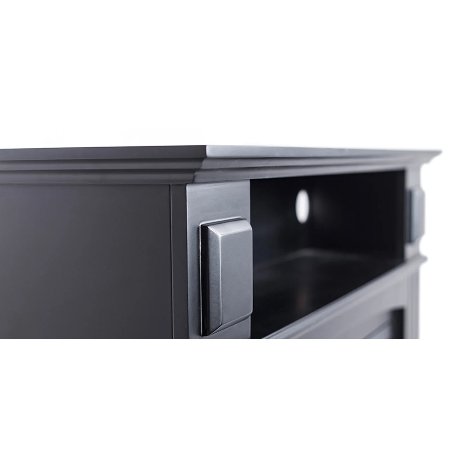 Banhi 1500W Electric Fireplace Heater with Mantel in Black - Image 8