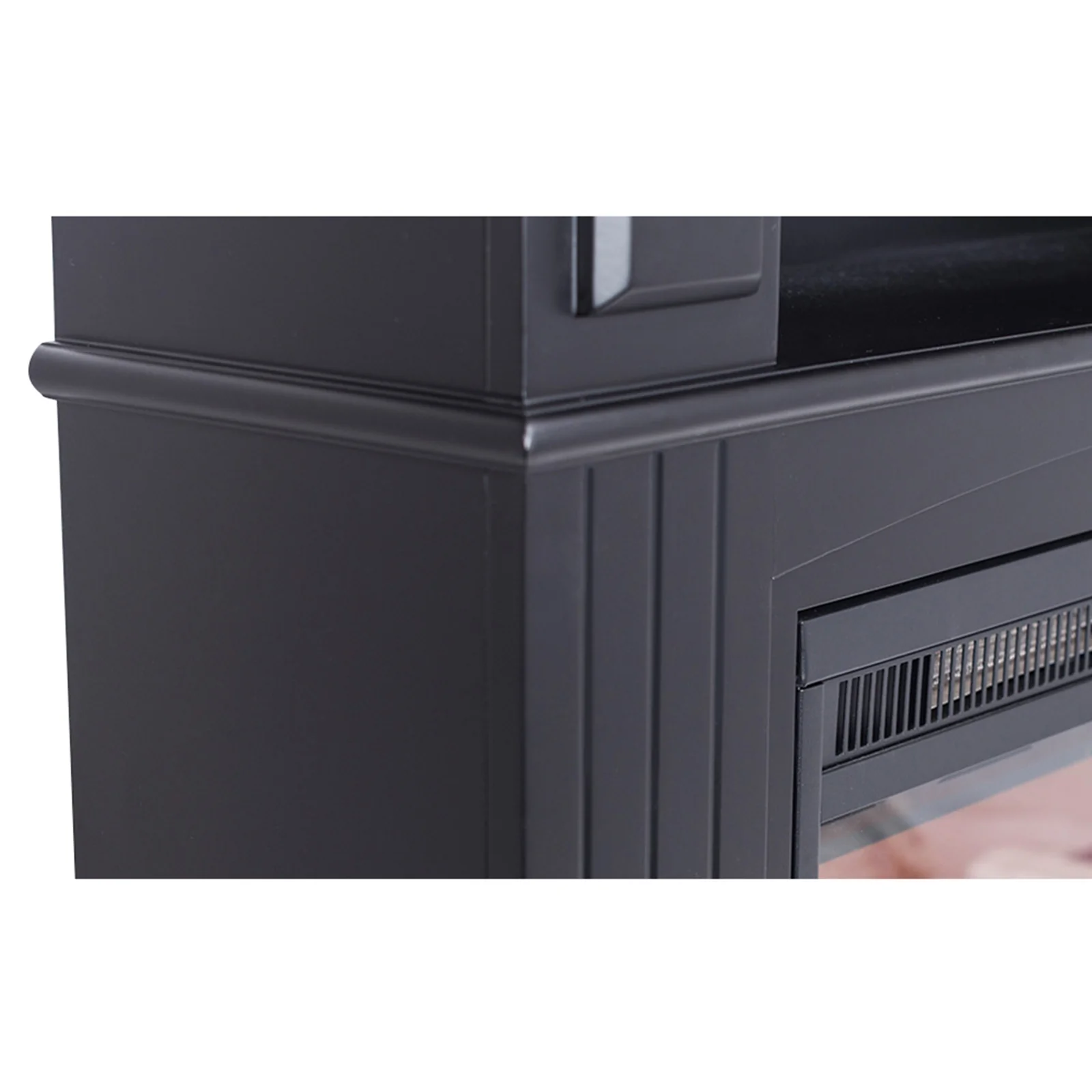 Banhi 1500W Electric Fireplace Heater with Mantel in Black - Image 9