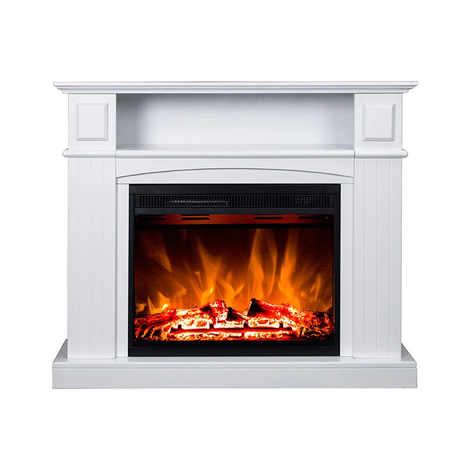 Banhi 1500W Electric Fireplace Heater with Mantel in White