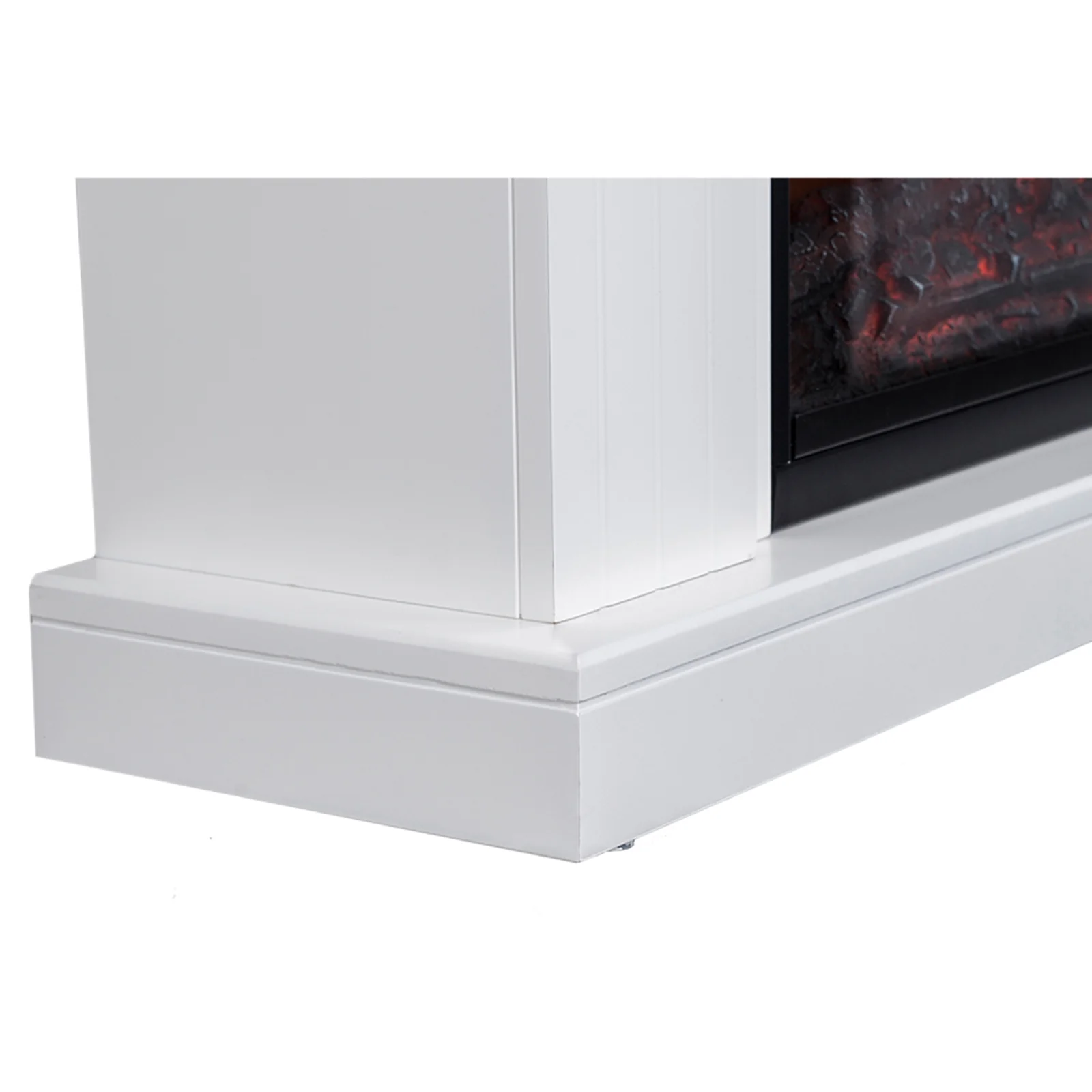 Banhi 1500W Electric Fireplace Heater with Mantel in White - Image 8