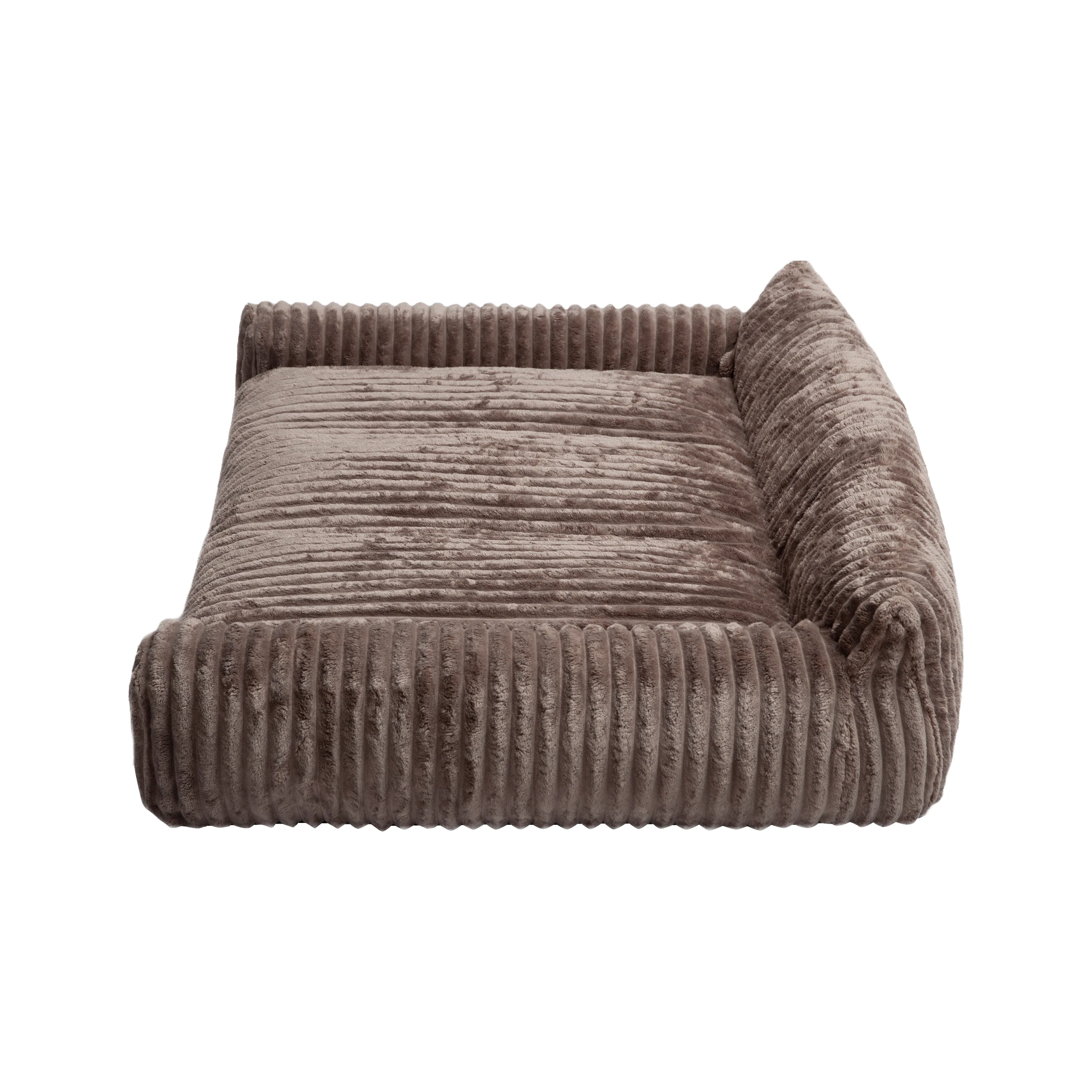 Barnaby Large Orthopaedic Corduroy Dog Bed in Brown - Image 4