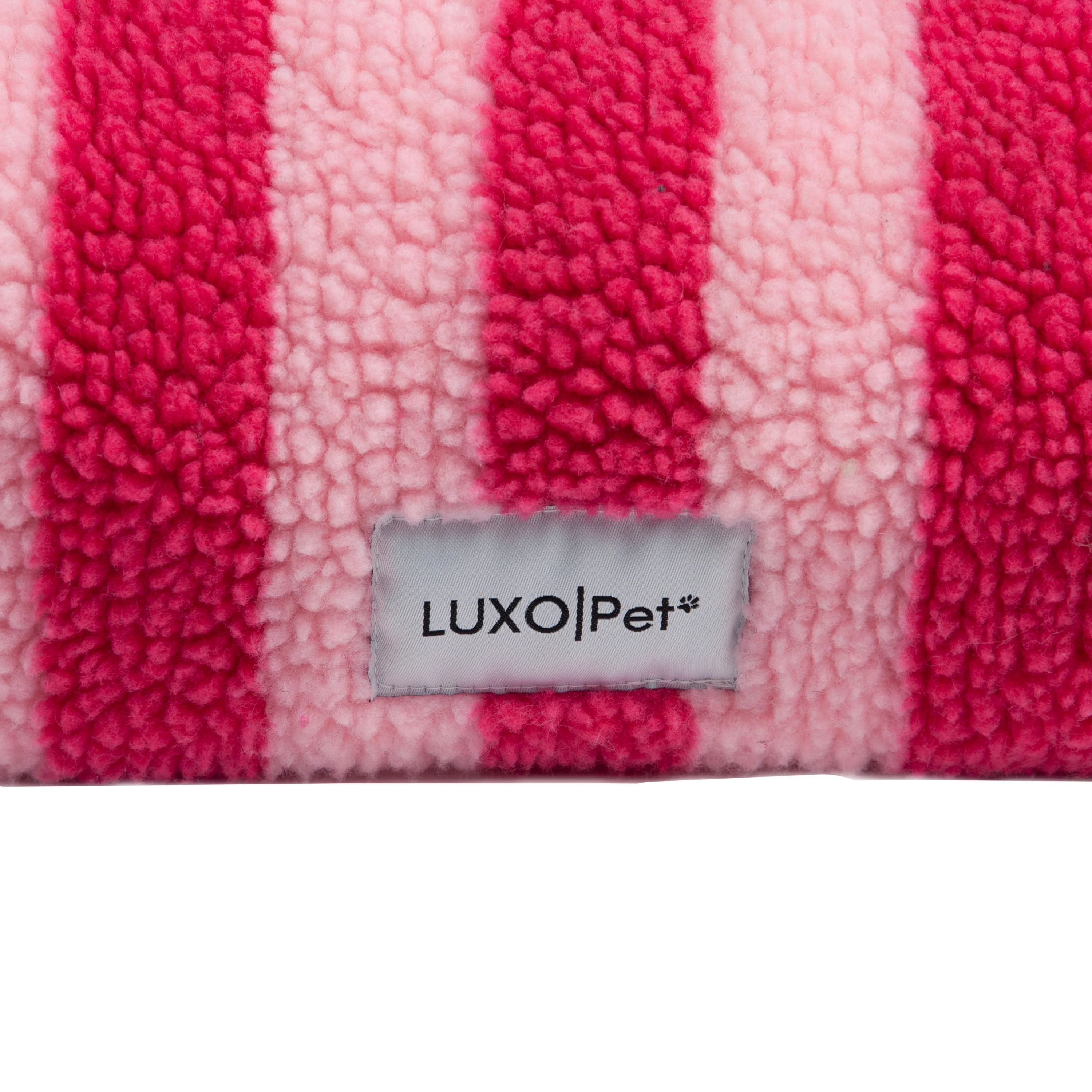 Barnaby Medium Orthopaedic Boucle Dog Bed in Pink Stripes - Image 10