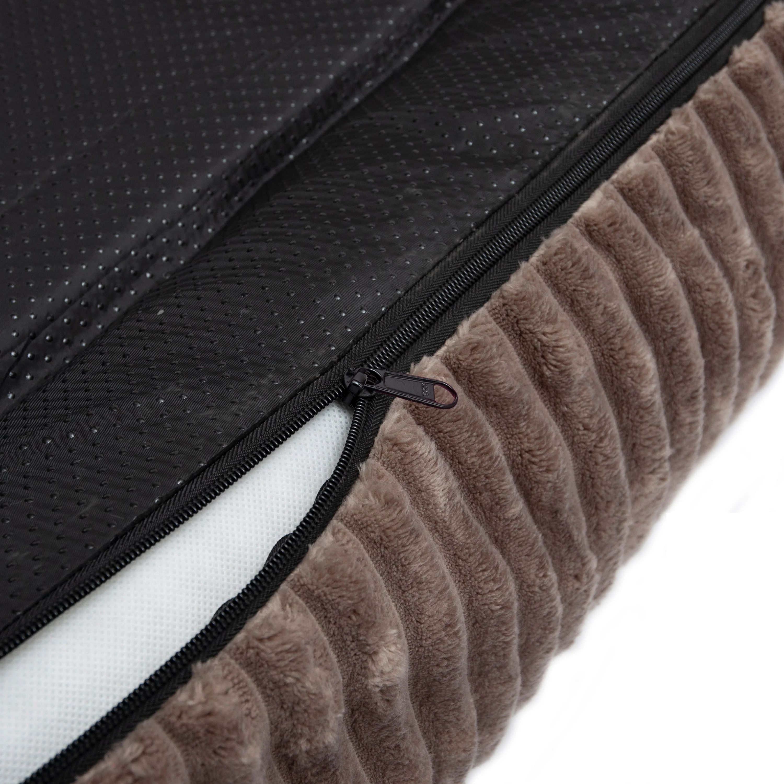 Barnaby Medium Orthopaedic Corduroy Dog Bed in Brown - Image 8