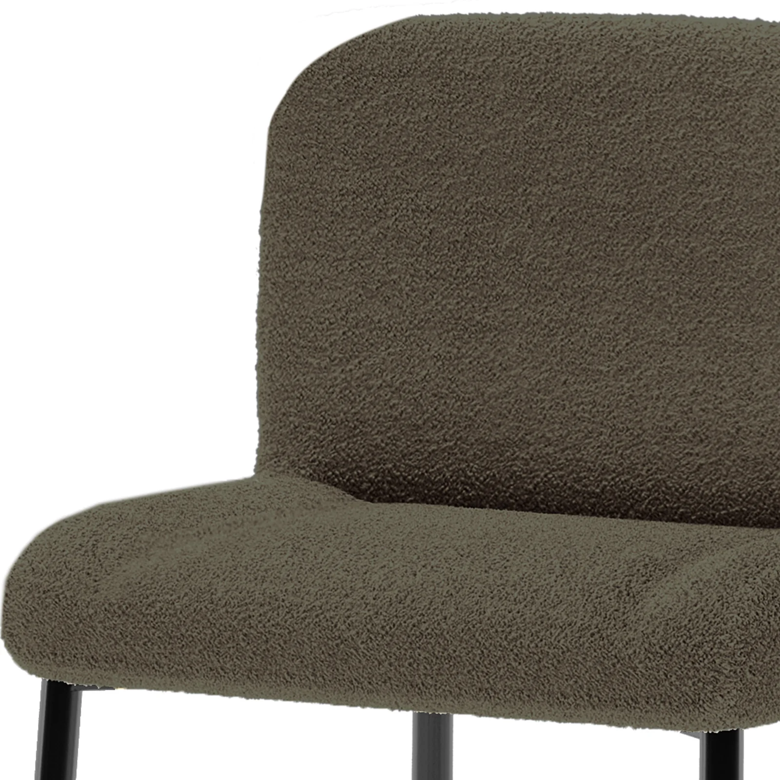 Bernie High Back Boucle Bar Stool Set of 2 in Green - Image 8