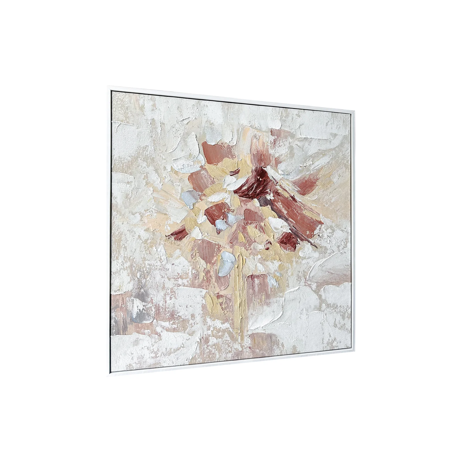 Bloom Framed Canvas 3D Wall Art 105 x 105cm in White - Image 8
