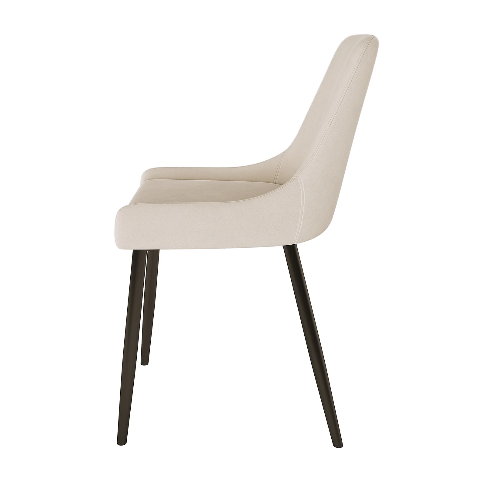 Blythe High Back Fabric Dining Chair Set of 2 in Beige - Image 6