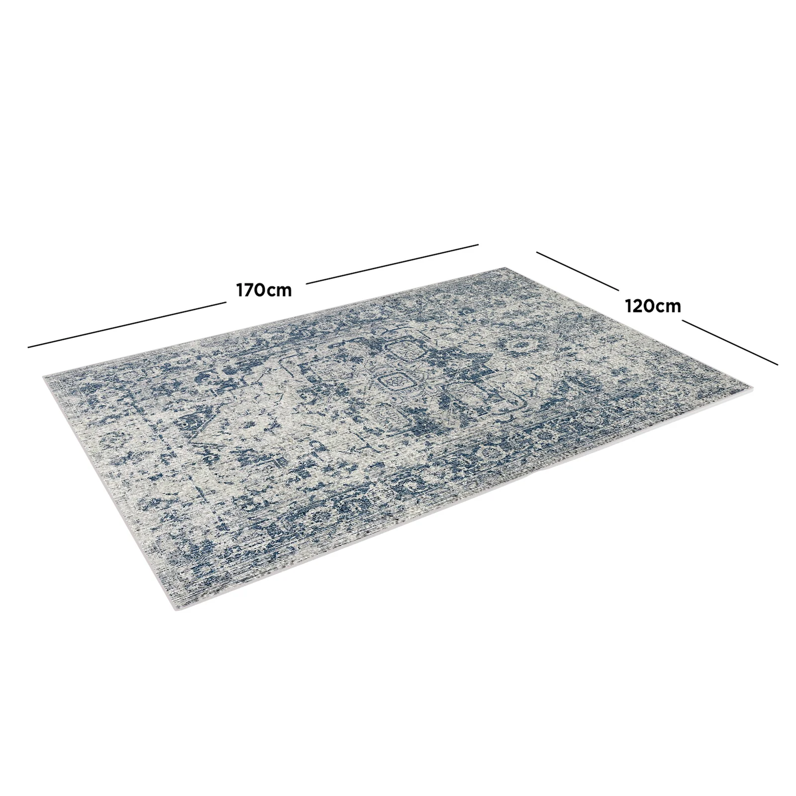 Boda 120x170cm Distressed Persian Silky Indoor Floor Rug - Image 3