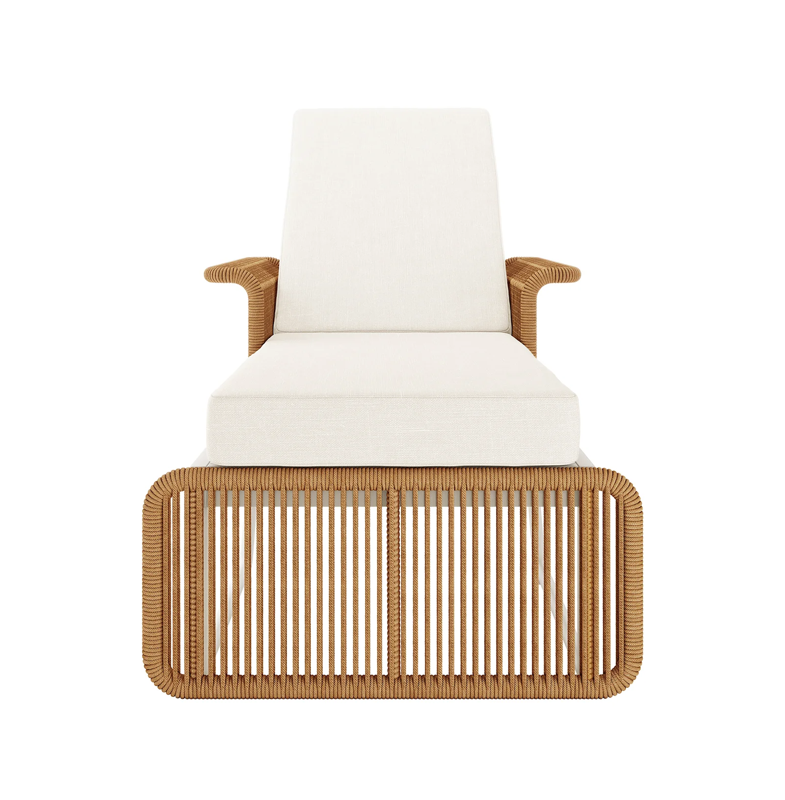 Boonoo Premium Rattan Outdoor Sun Lounger in Cream White - Image 11
