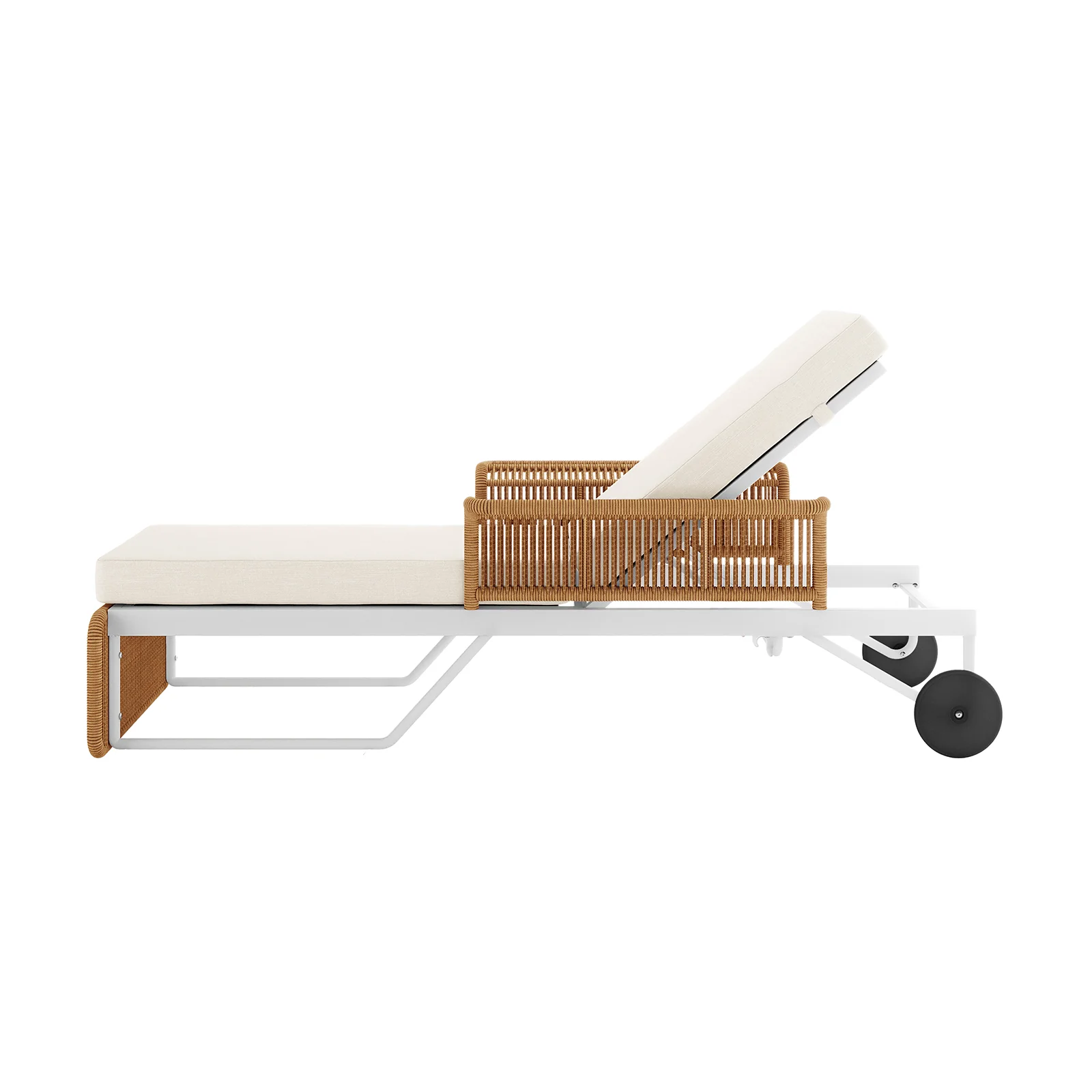 Boonoo Premium Rattan Outdoor Sun Lounger in Cream White - Image 13