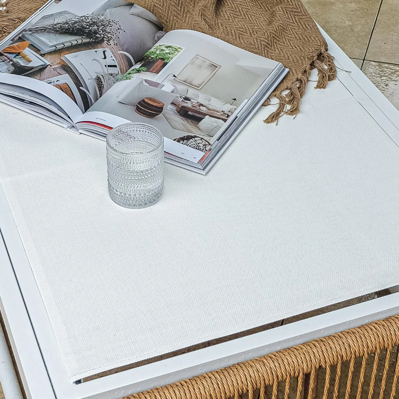 Boonoo Premium Rattan Outdoor Sun Lounger in Cream White - Image 8