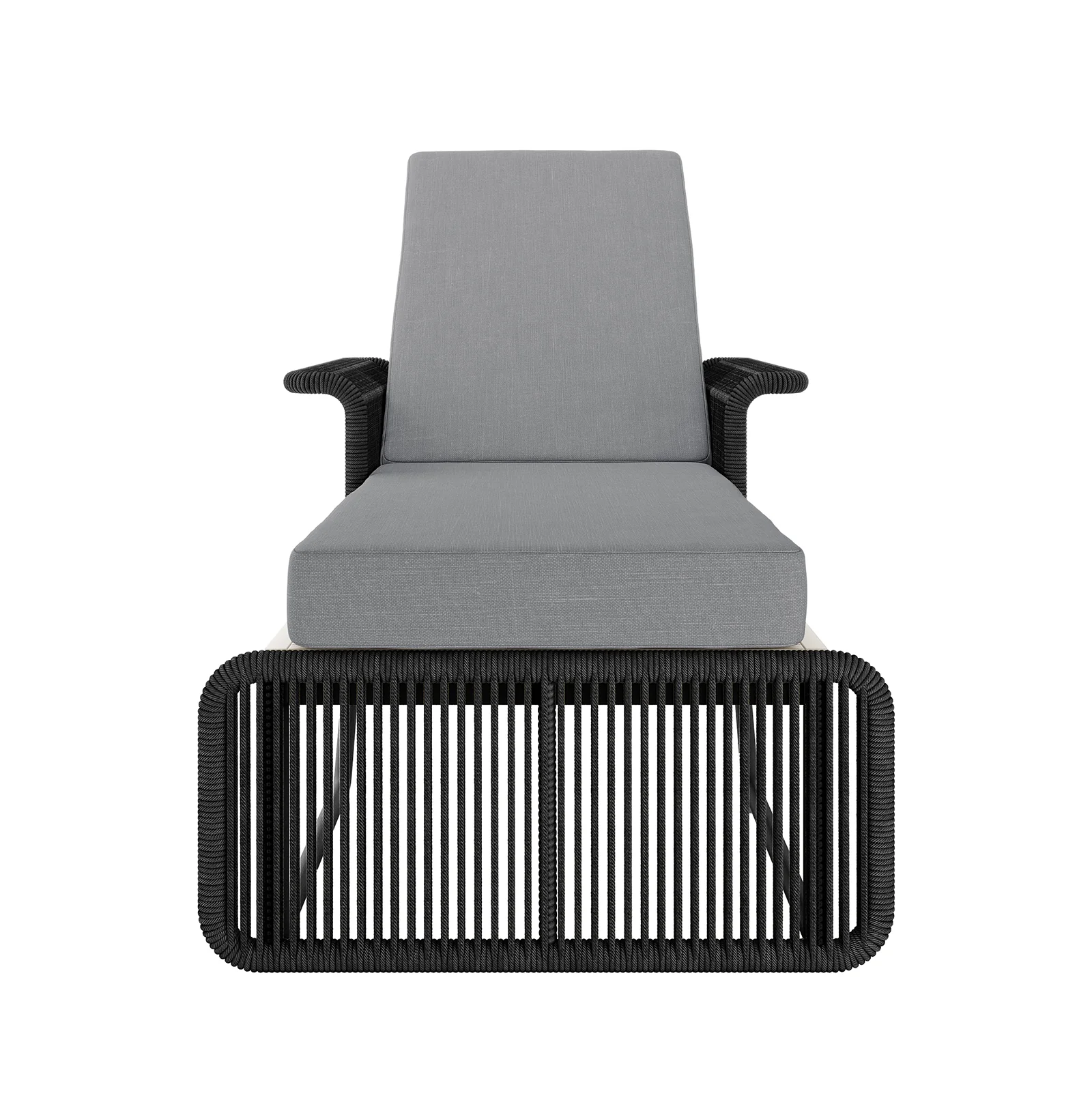 Boonoo Premium Rattan Outdoor Sun Lounger in Grey - Image 4