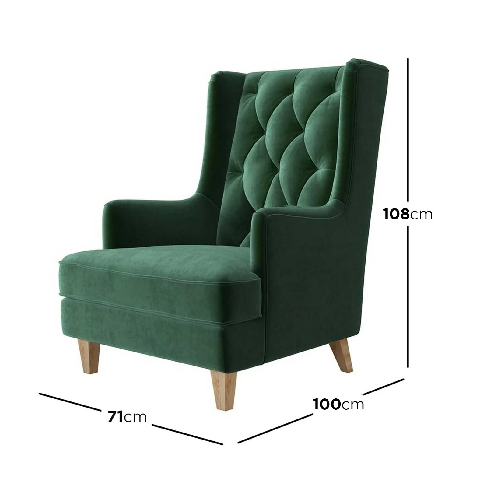 Brandt 2-in-1 Convertible Rocking Armchair in Forest Green - Image 11