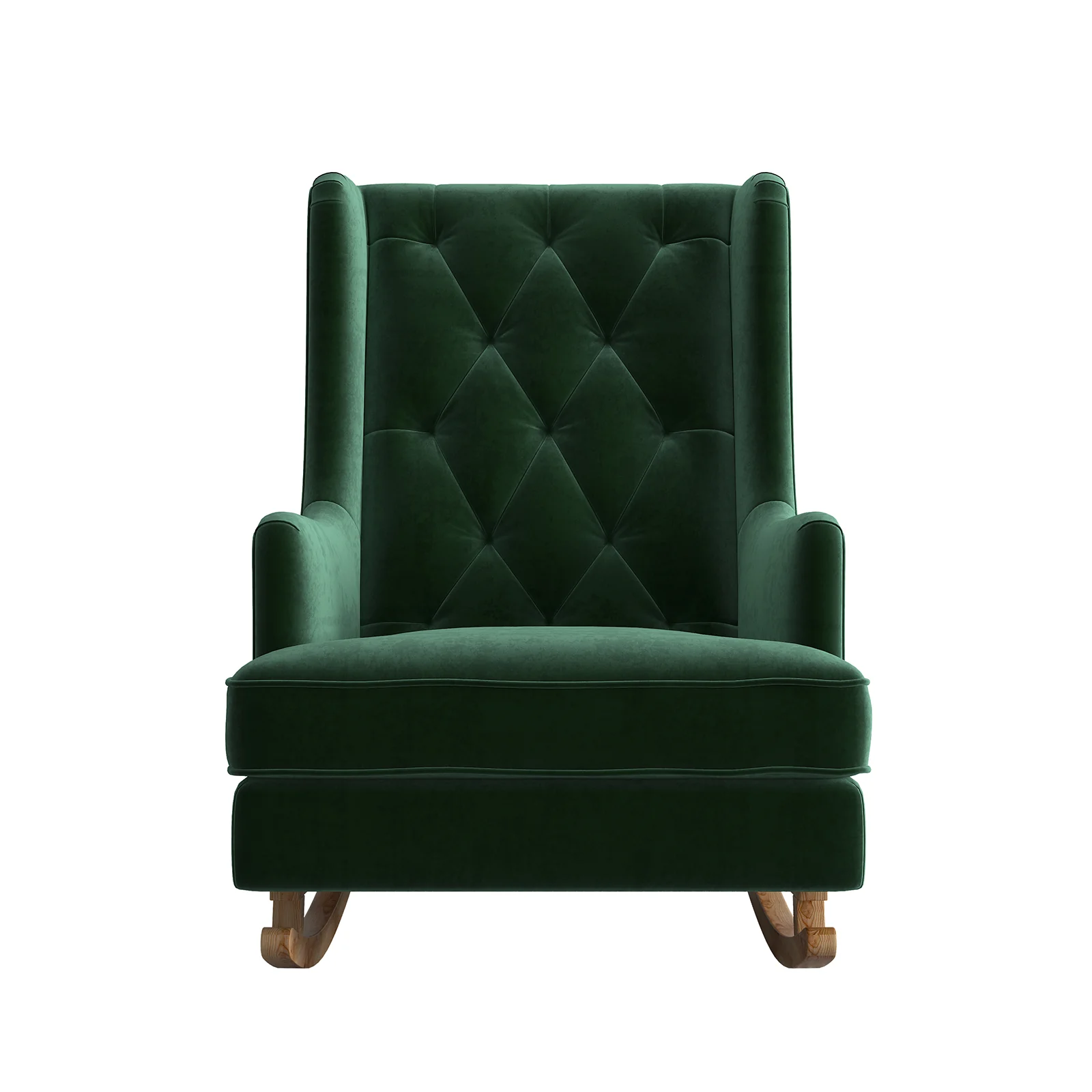 Brandt 2-in-1 Convertible Rocking Armchair in Forest Green - Image 6