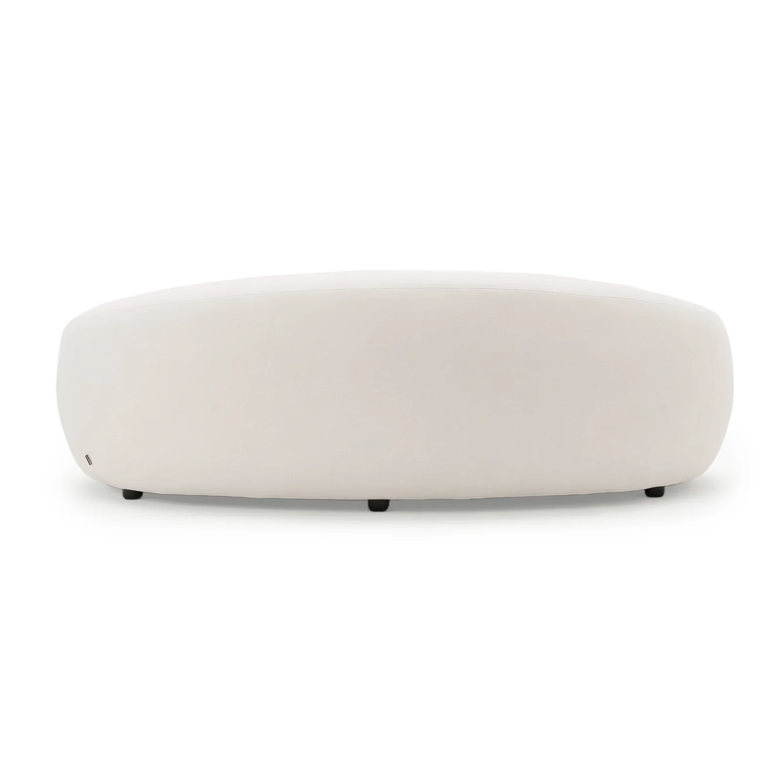 Brisol 3.5 Seater Velvet Curved Sofa in Cream White - Image 8