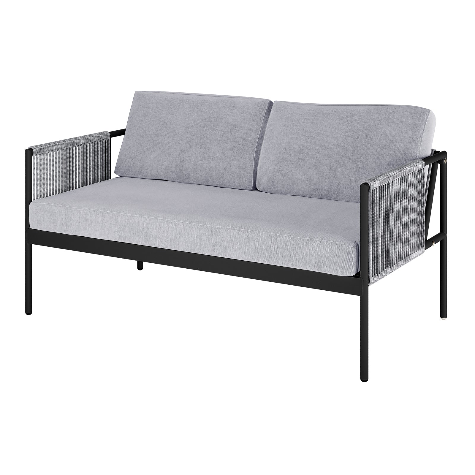 Brujas 4 Seater Wicker Outdoor Lounge Set in Grey - Image 6