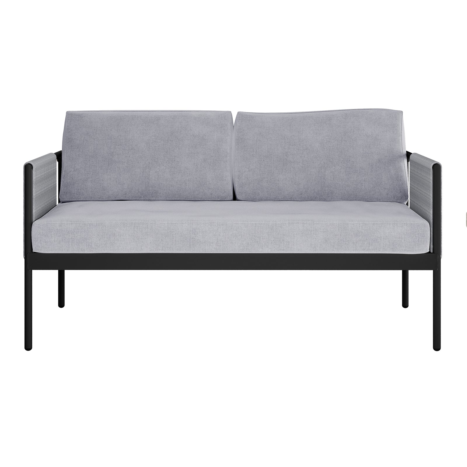 Brujas 4 Seater Wicker Outdoor Lounge Set in Grey - Image 8