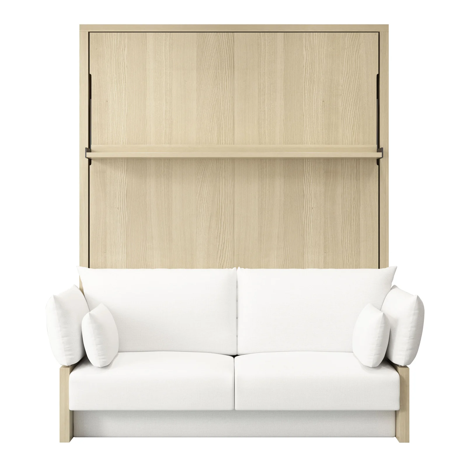Byron & Cybele Queen Wall Bed & Mattress Package in White - Image 11