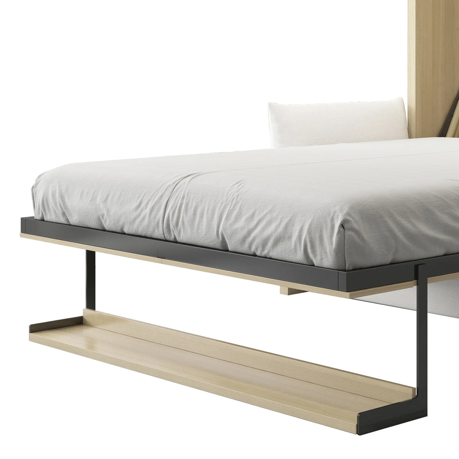 Byron & Cybele Queen Wall Bed & Mattress Package in White - Image 13