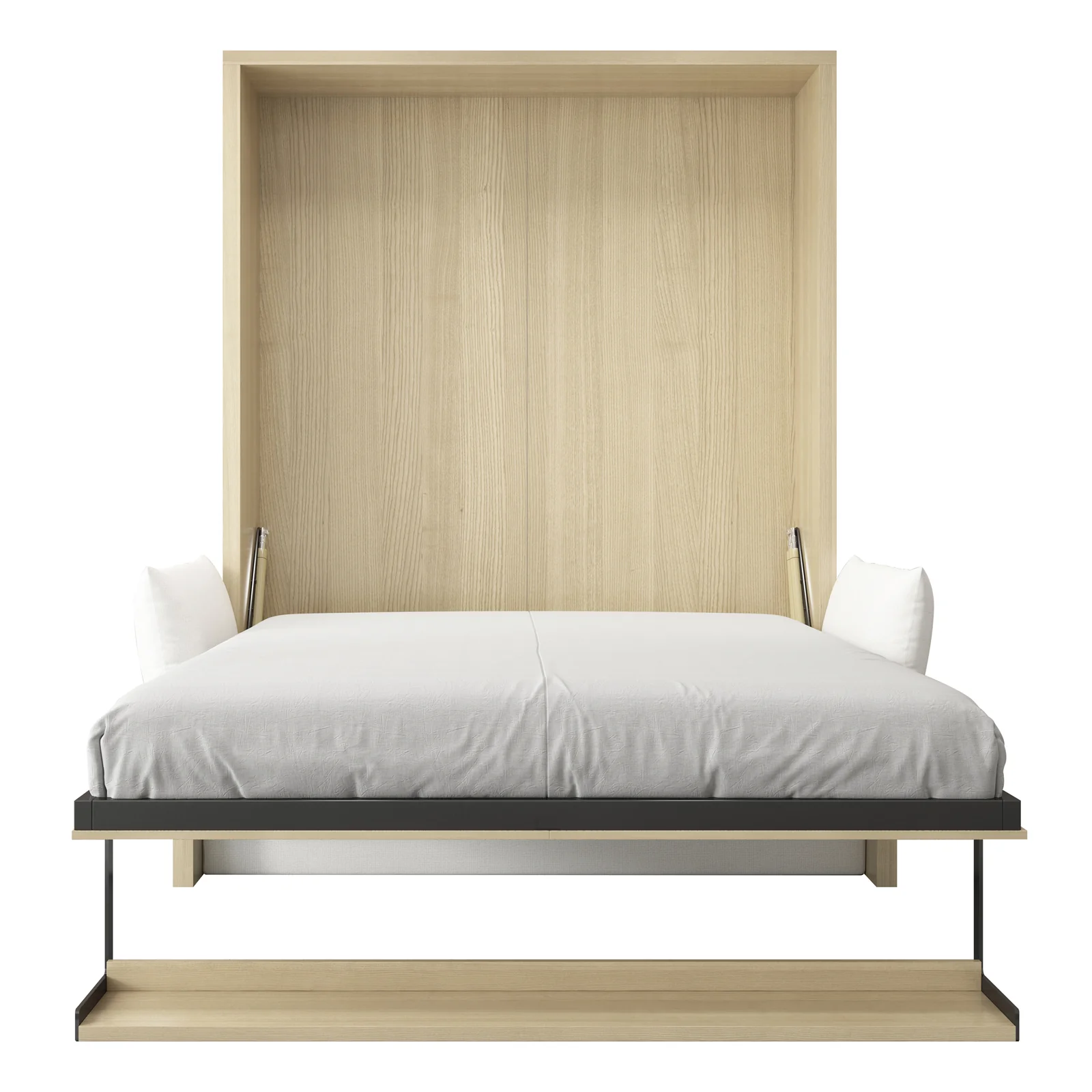 Byron & Cybele Queen Wall Bed & Mattress Package in White - Image 9