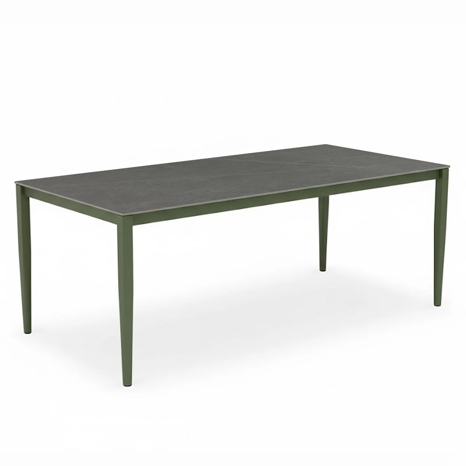 Cabria 9 Piece Sintered Stone Outdoor Dining Set in Green - Image 6