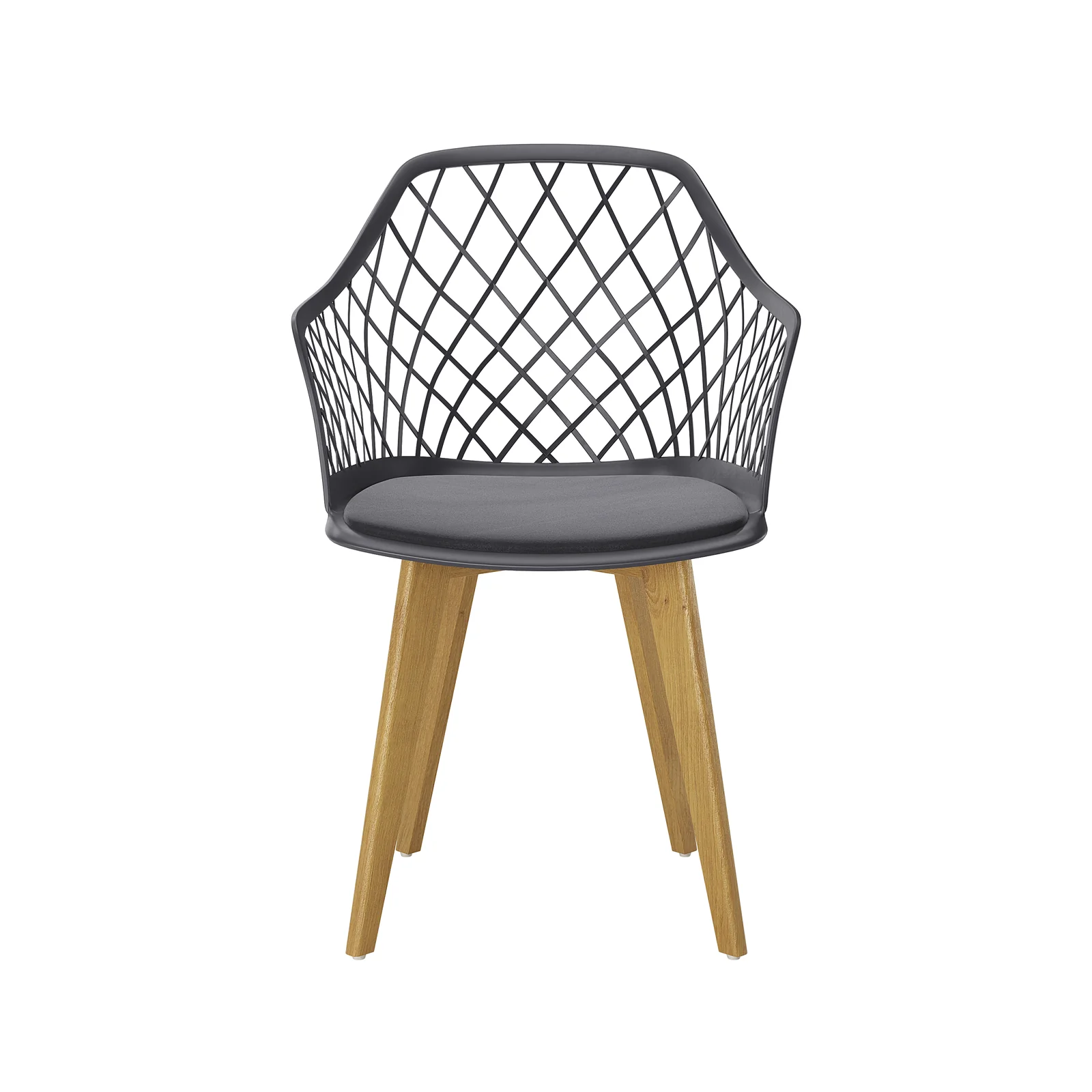 Caesar Beech Dining Chair Set of 4 in Dark Charcoal - Image 5