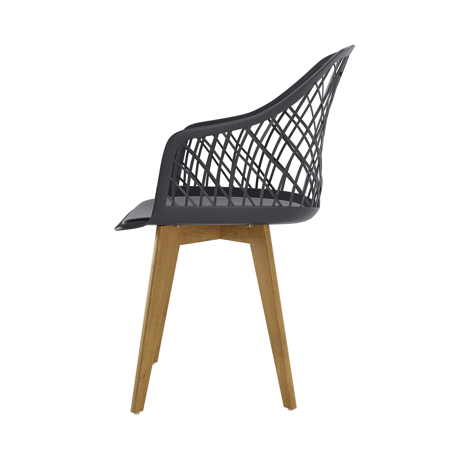 Caesar Beech Dining Chair Set of 4 in Dark Charcoal - Image 7
