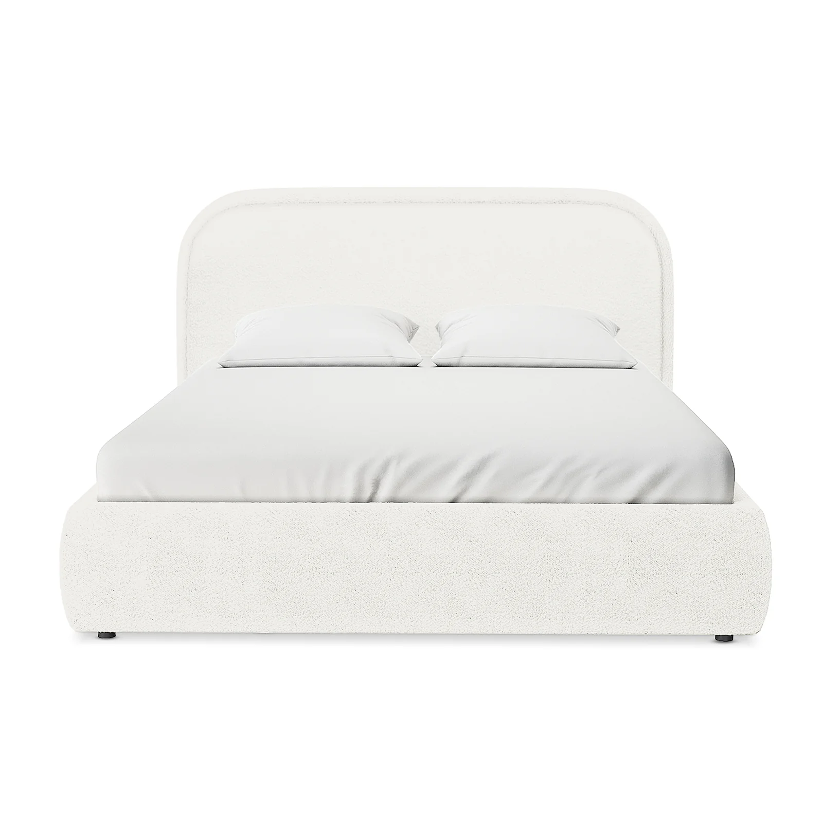 Calix Double Boucle Bed Frame in Cream White - Image 4
