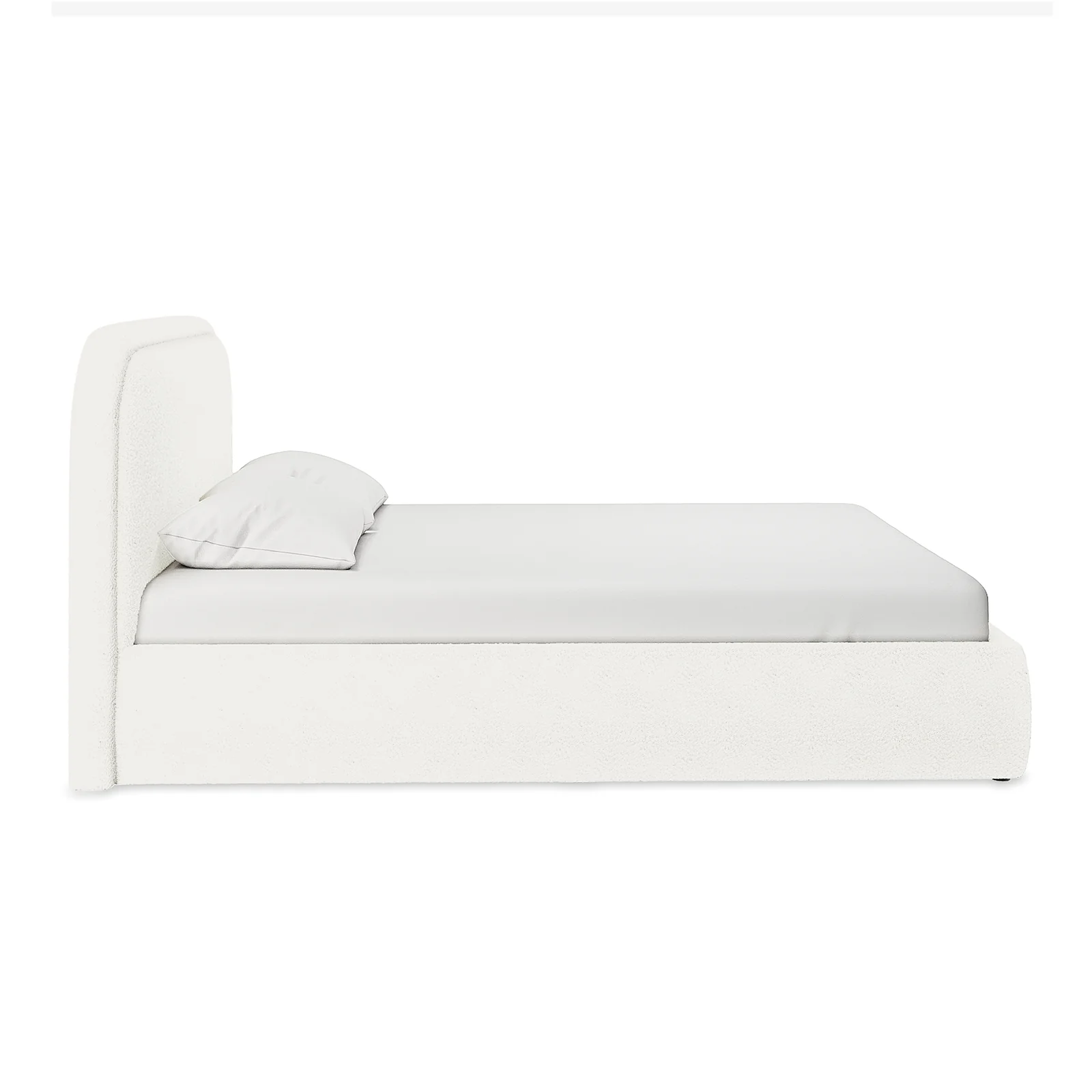 Calix Double Boucle Bed Frame in Cream White - Image 5