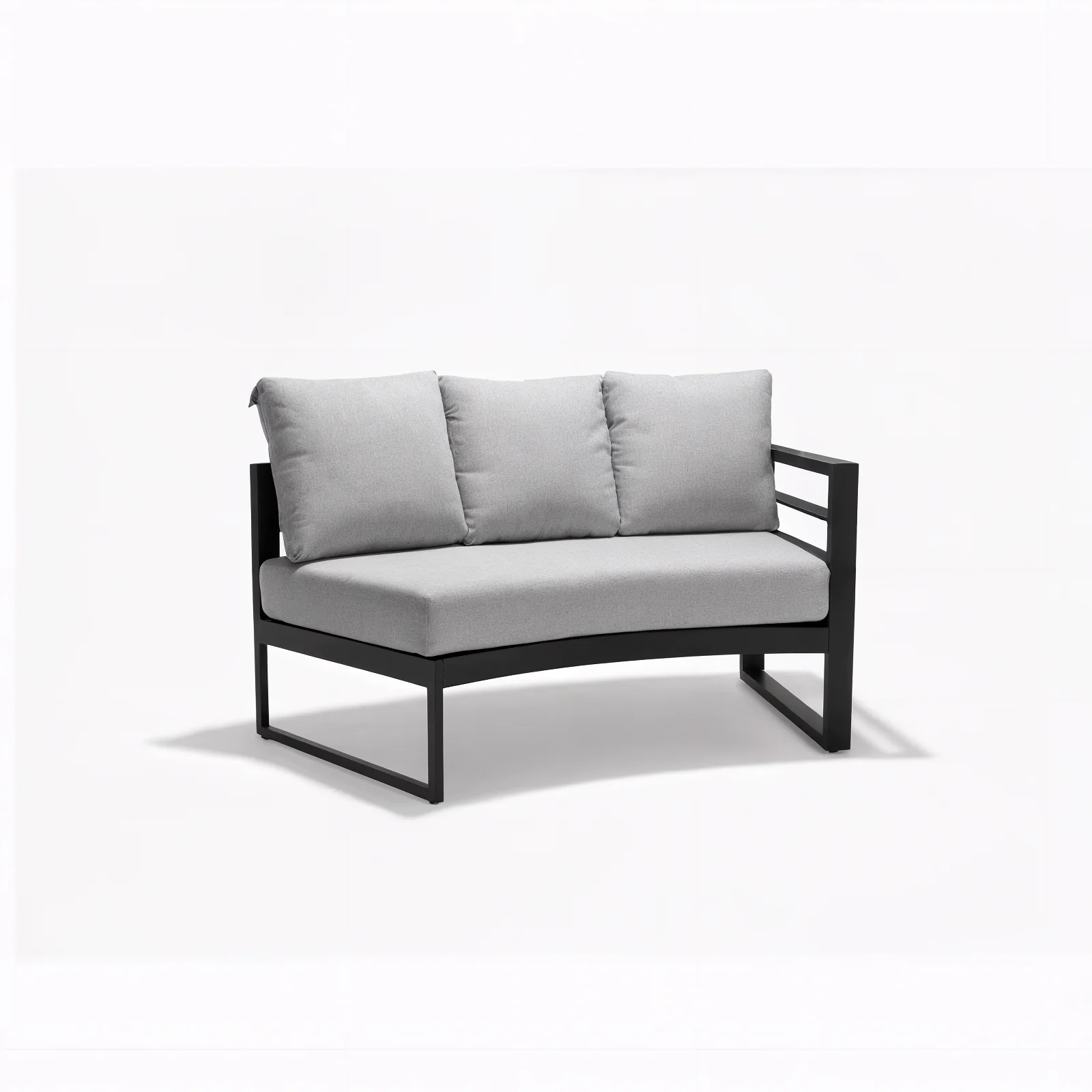 Callanna 5 Seater Curved Outdoor Lounge Set in Dark Grey - Image 4
