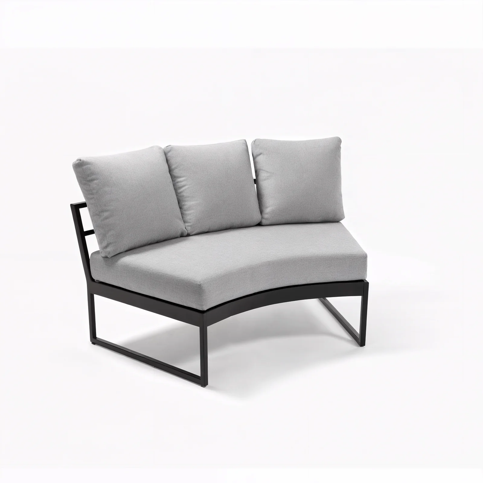 Callanna 5 Seater Curved Outdoor Lounge Set in Dark Grey - Image 5