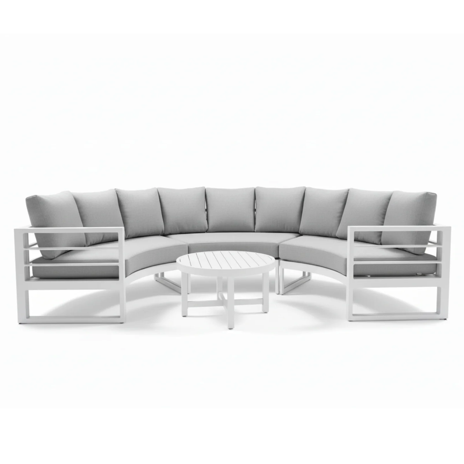 Callanna 5 Seater Round Outdoor Lounge Set in White