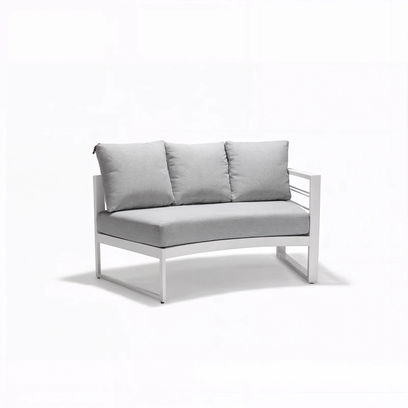 Callanna 5 Seater Round Outdoor Lounge Set in White - Image 3